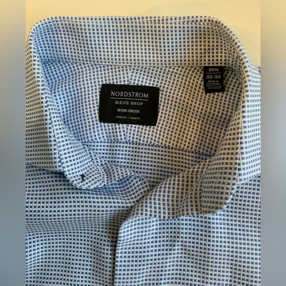 Nordstrom Men’s Non-Iron Trim Fit Dress Shirt - Picture 2 of 4